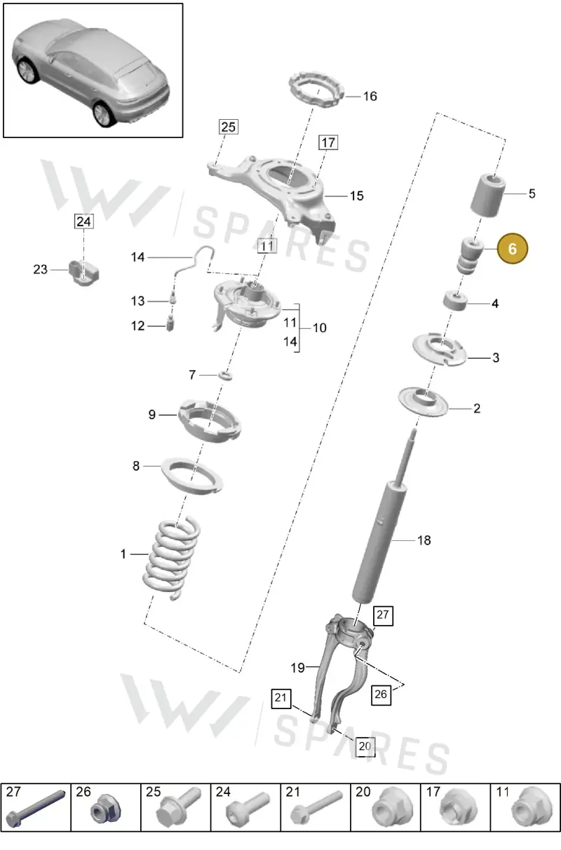95B412131C — Porsche Macan (2018-2022) diagram p52402000, position 6
