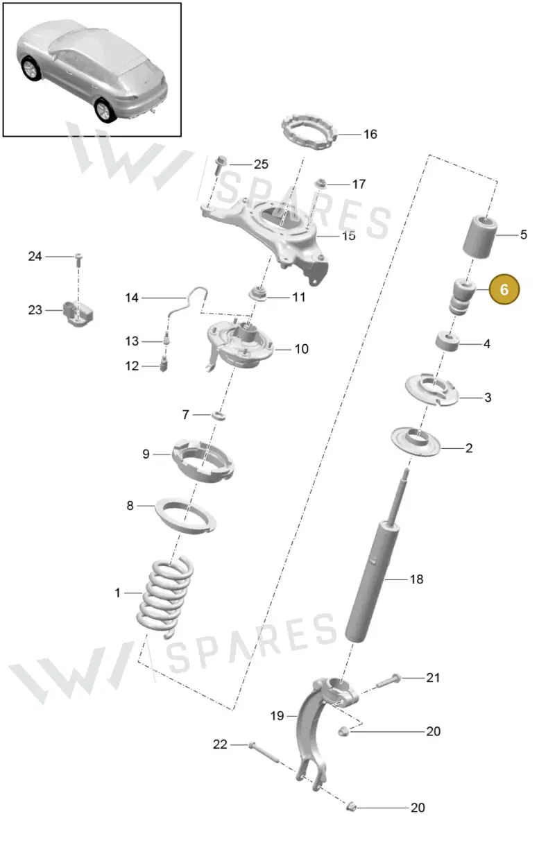 95B412131E — Porsche Macan GTS (2013-2018) diagram p44402000, position 6