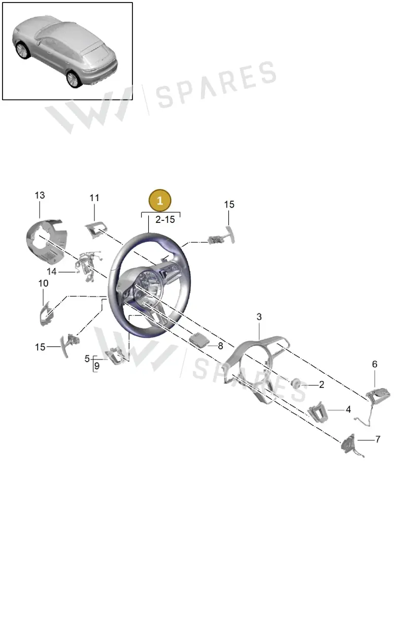 95B419091ECOE5 — Porsche Macan (2018-2022) diagram p52403000, position 1