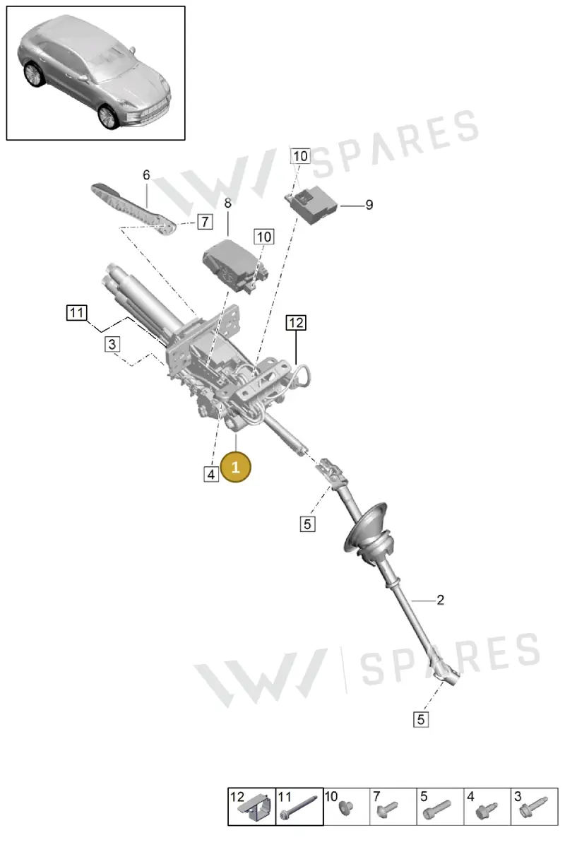 95B419506BA — Porsche Macan (2018-2022) diagram p52403060, position 1