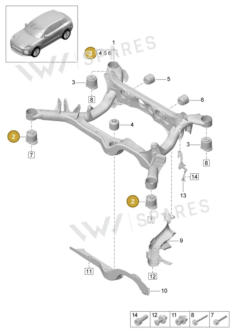95B505145 — Porsche Macan (2018-2022) diagram p52501000, position 2
