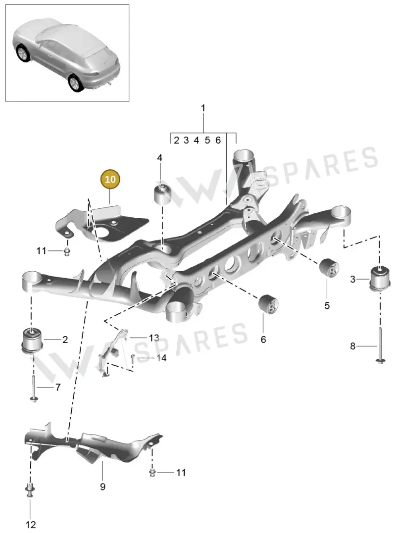 95B505565 — Porsche Macan GTS (2013-2018) diagram p44501005, position 10
