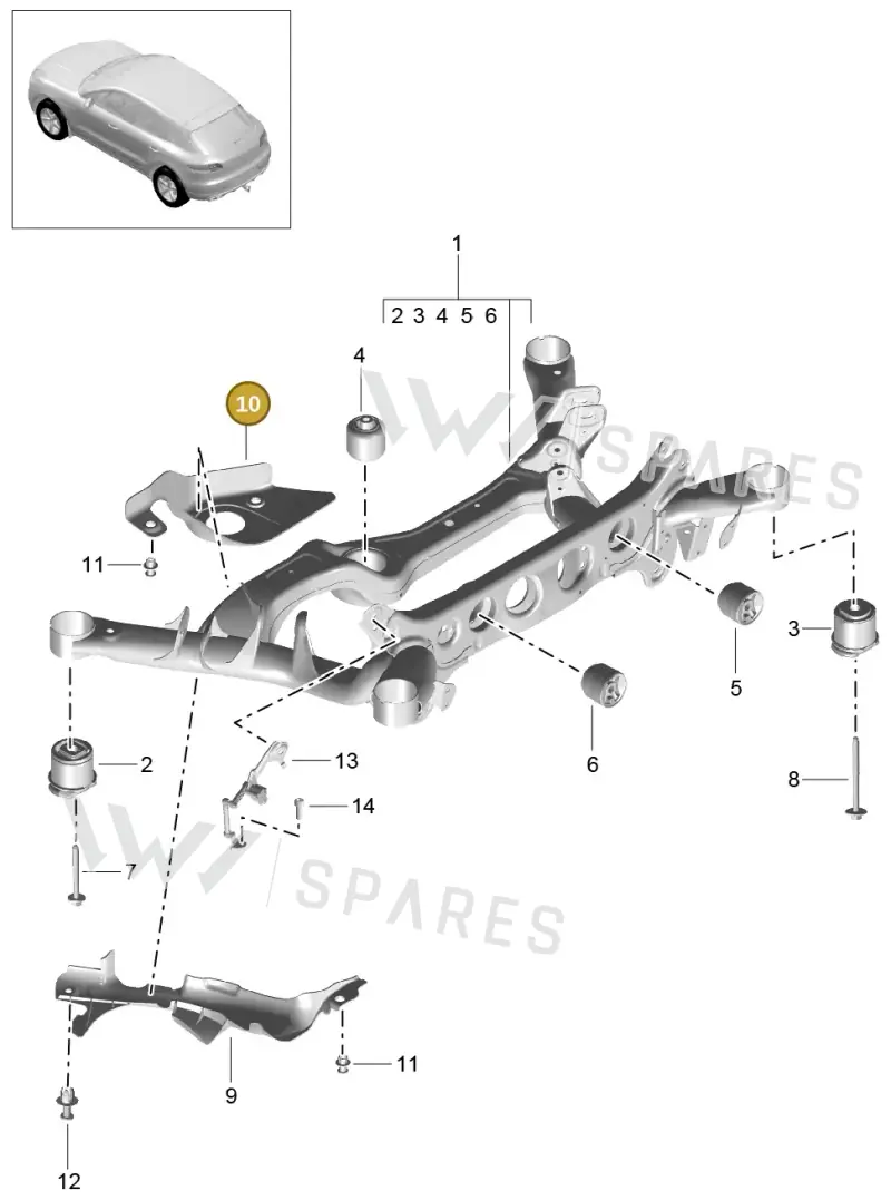 95B505565A — Porsche Macan (2013-2018) diagram p44501005, position 10