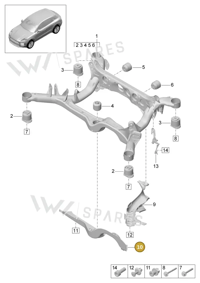 95B505565D — Porsche Macan (2018-2022) diagram p52501000, position 10