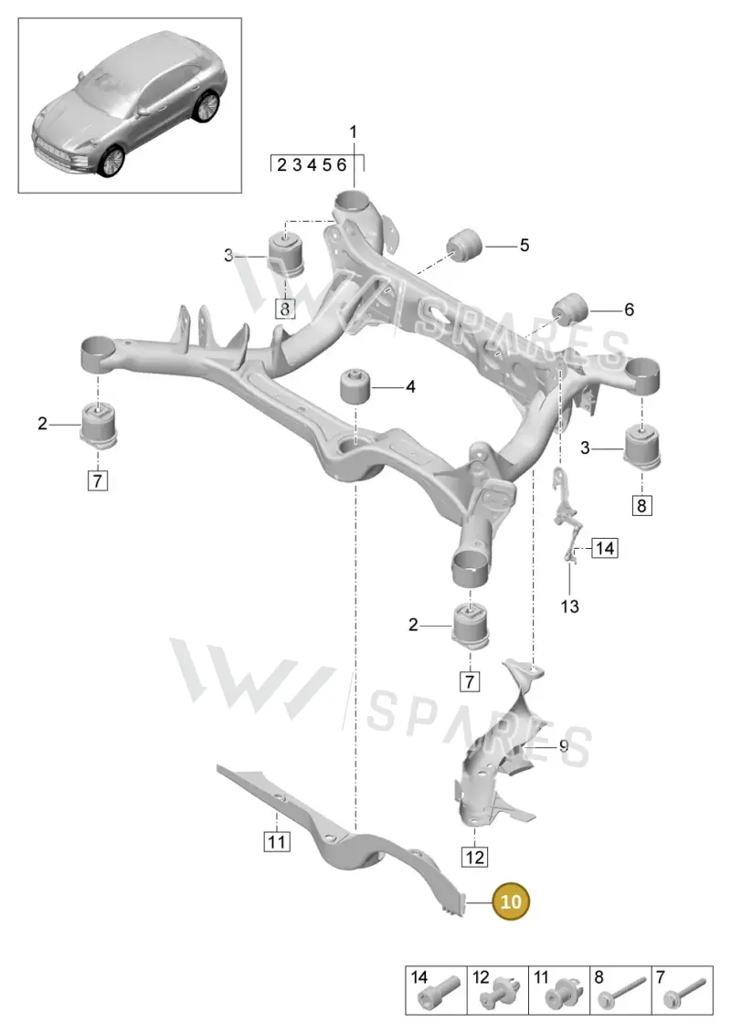 95B505565 — Porsche Macan R4 TFSI (2018-) diagram p52501000, position 10