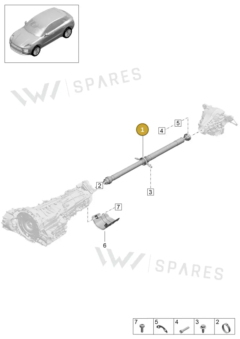 95B521101AB — Porsche Macan (2018-2022) diagram p52000060, position 1