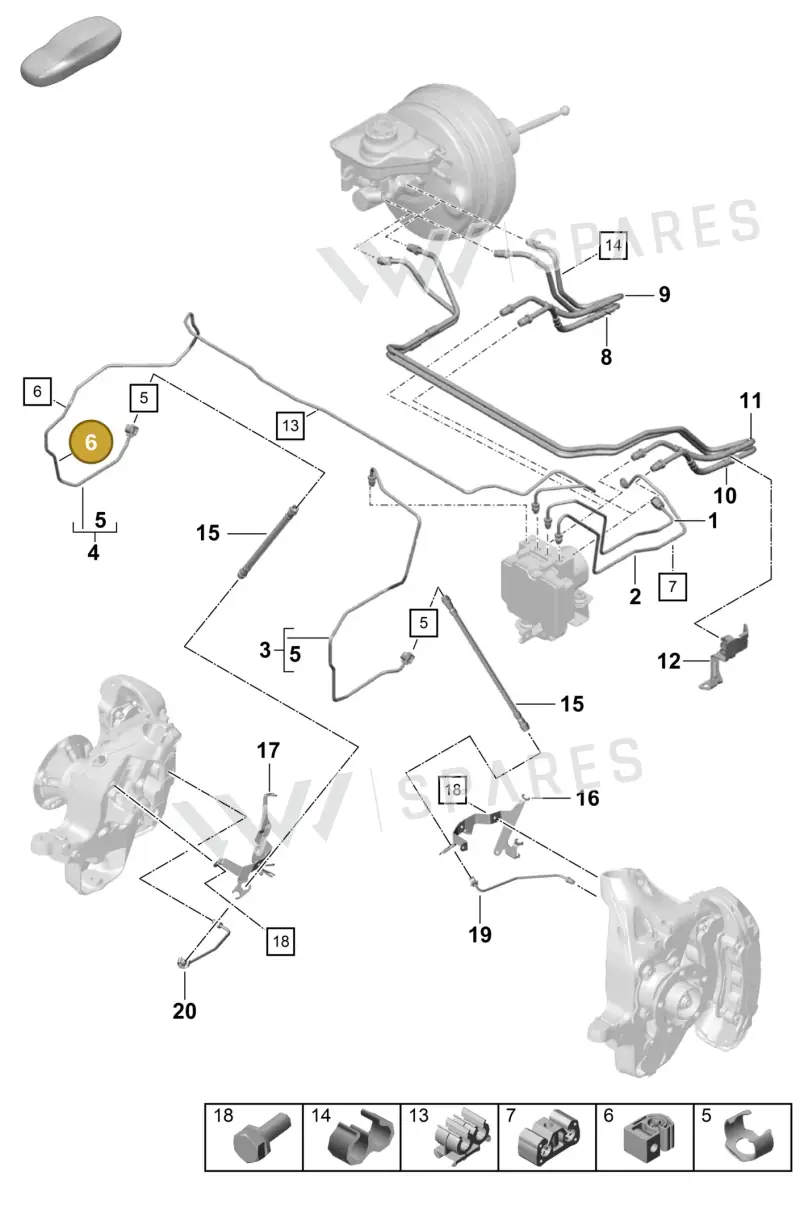 95B611797 — Porsche Boxster Spyder (2019-) diagram p54604010, position 6