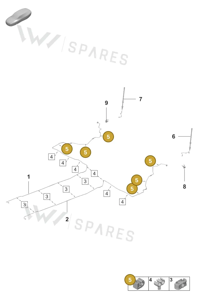 95B611797 — Porsche Taycan Sport Turismo (2023-) diagram p56604020, position 5