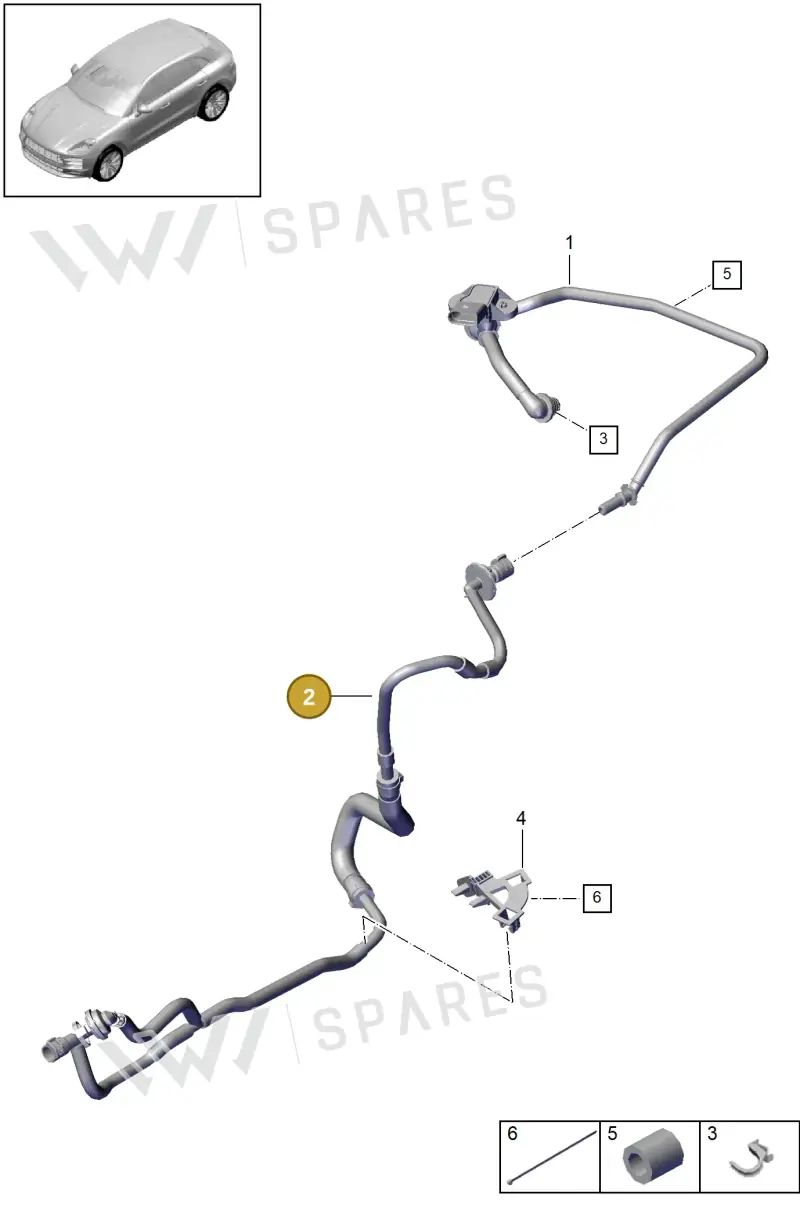 95B611931AF — Porsche Macan (2018-2022) diagram p52604050, position 2