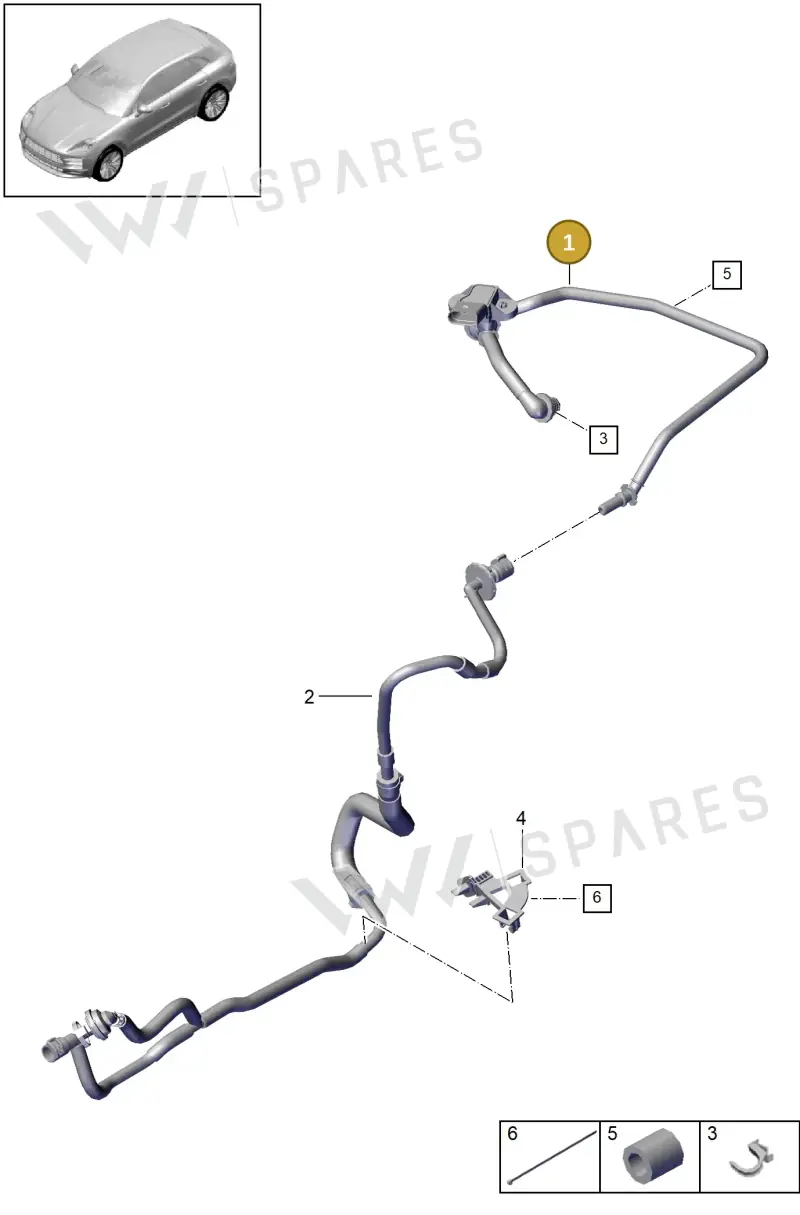95B611931AH — Porsche Macan (2018-2022) diagram p52604050, position 1