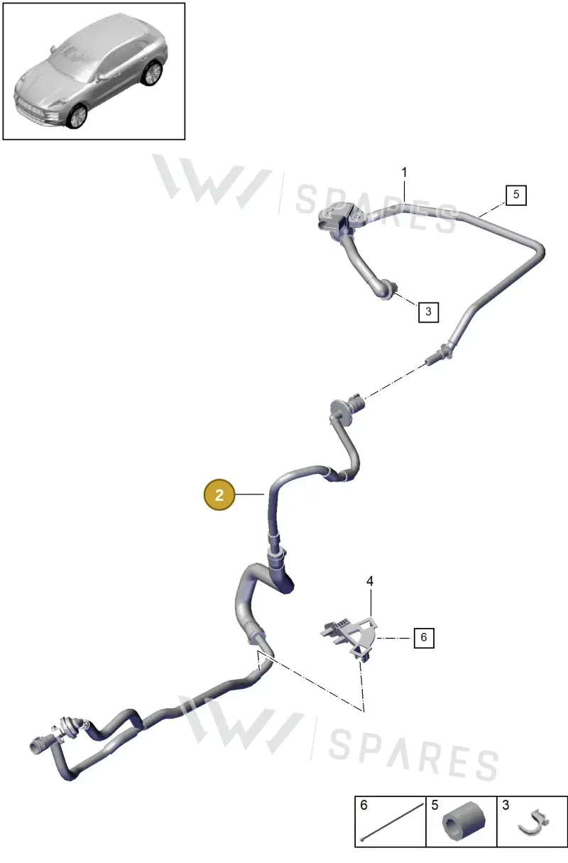 95B611931S — Porsche Macan (2018-2022) diagram p52604050, position 2