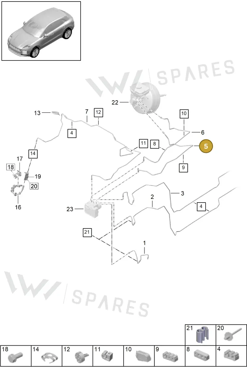 95B614161A — Porsche Macan (2018-2022) diagram p52604010, position 5