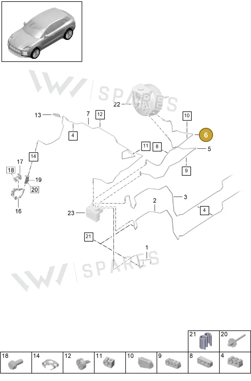 95B614162A — Porsche Macan (2018-2022) diagram p52604010, position 6