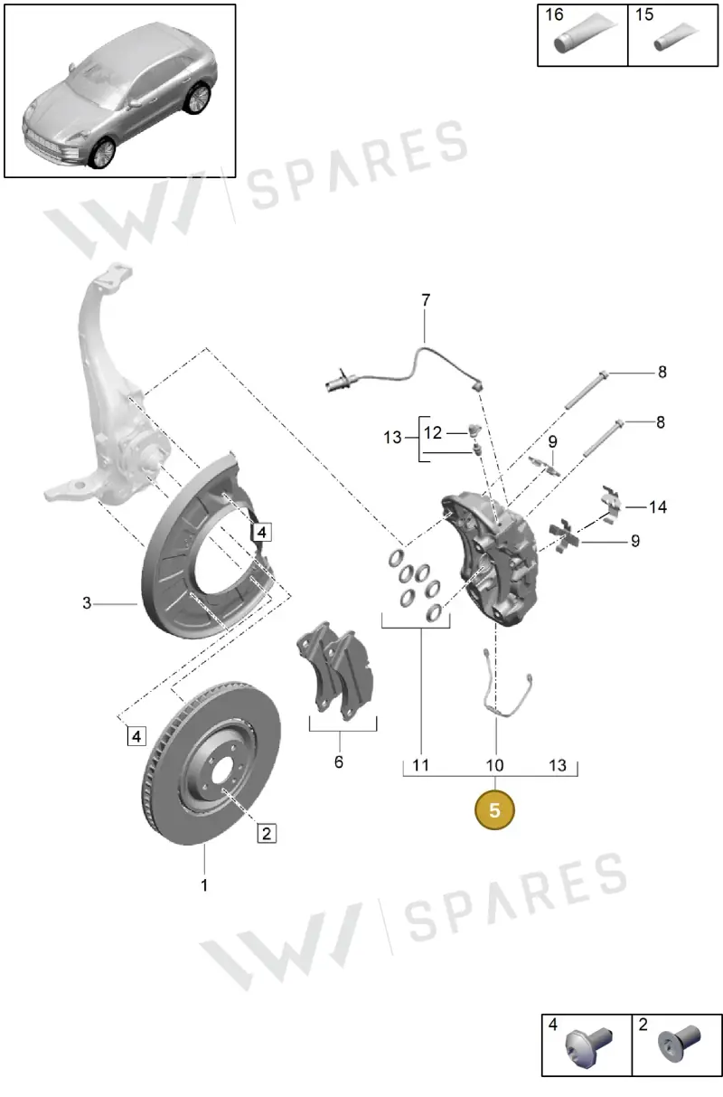 95B615123N — Porsche Macan (2018-2022) diagram p52602005, position 5