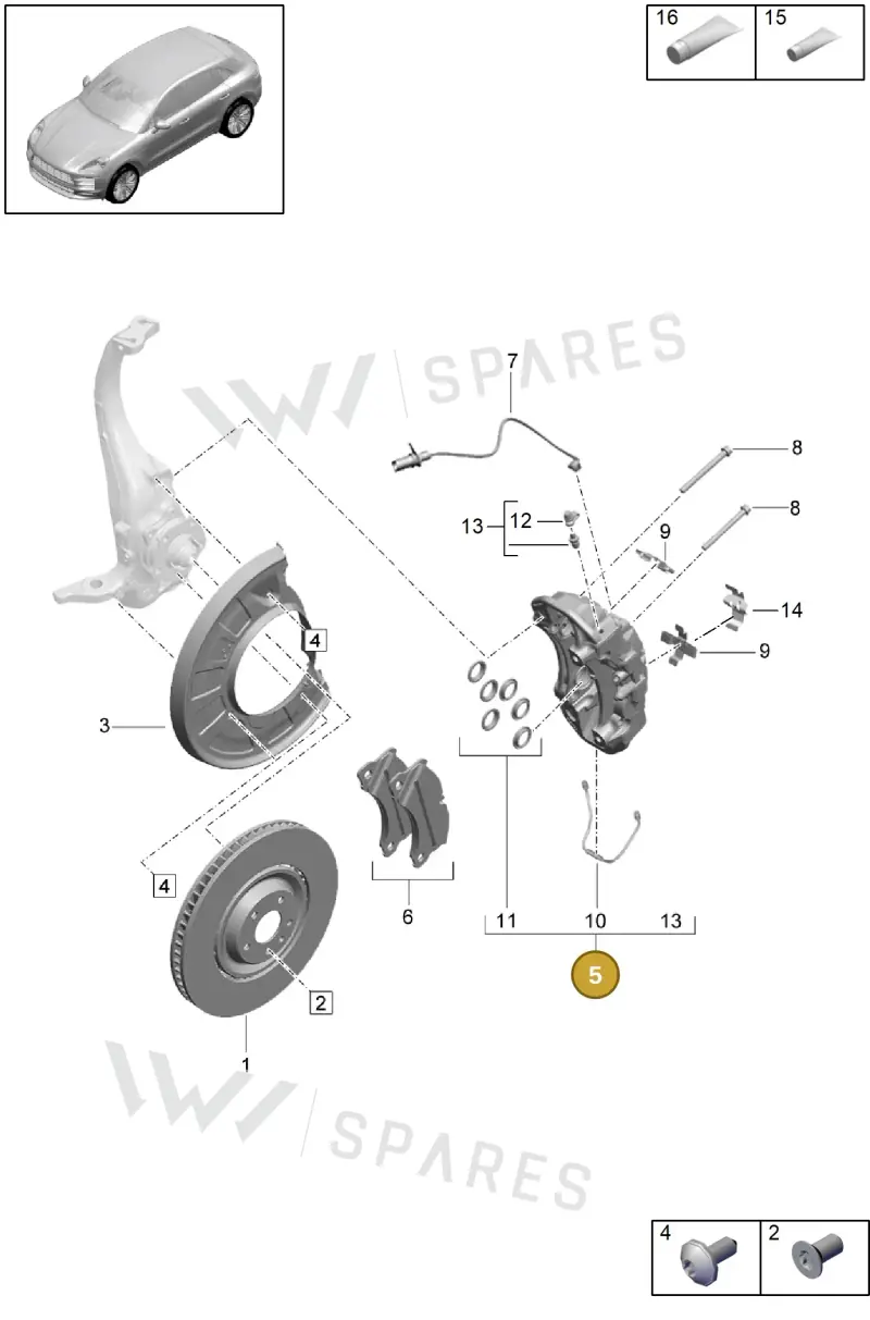95B615124AB — Porsche Macan (2018-2022) diagram p52602000, position 5