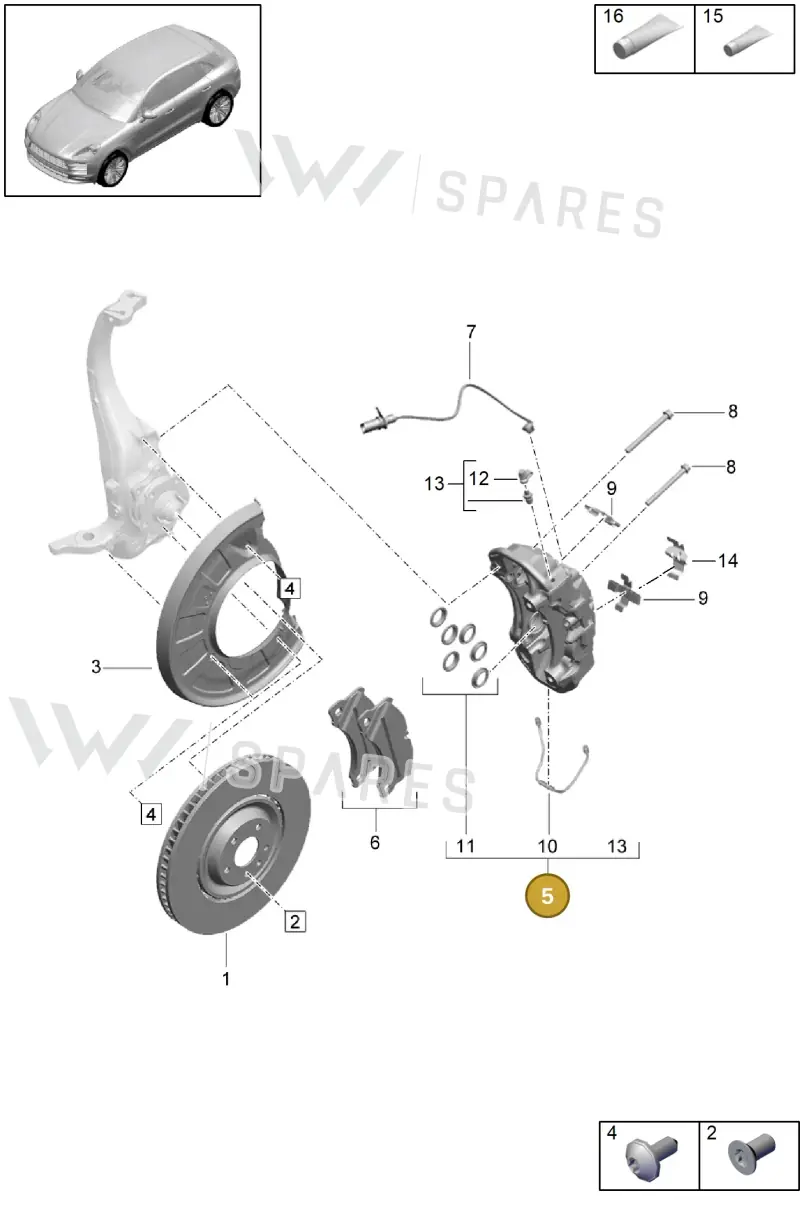 95B615124N — Porsche Macan (2018-2022) diagram p52602005, position 5