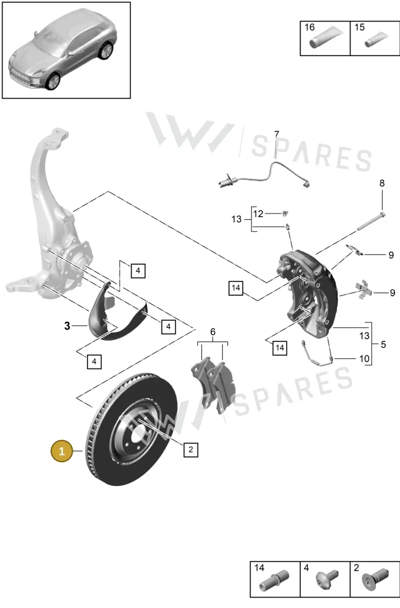 95B615301M — Porsche Macan (2018-2022) diagram p52602000, position 1