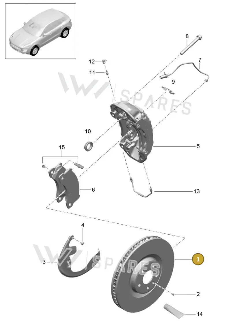 95B615302R — Porsche Macan (2013-2018) diagram p44602000, position 1