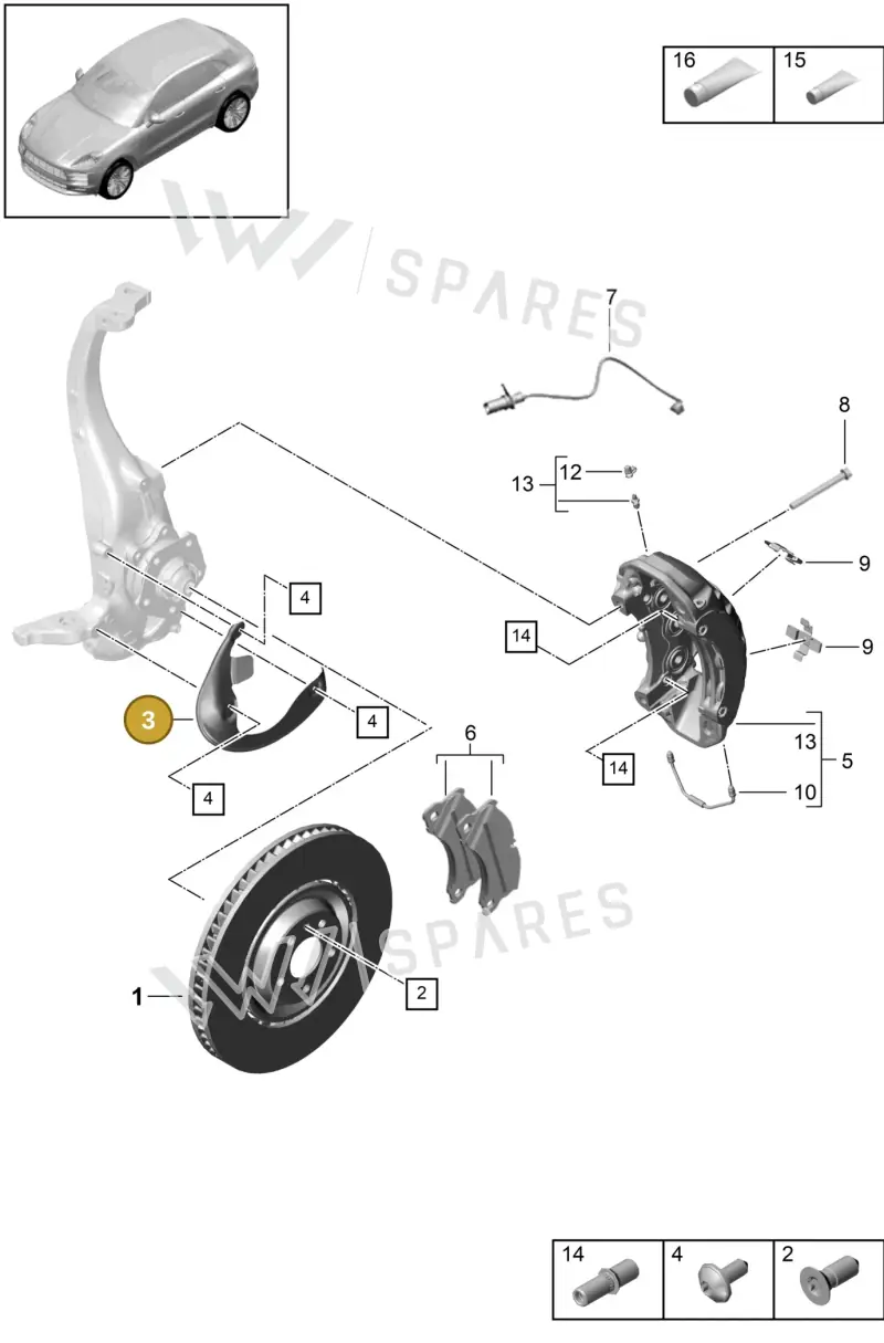 95B615312G — Porsche Macan (2018-2022) diagram p52602000, position 3