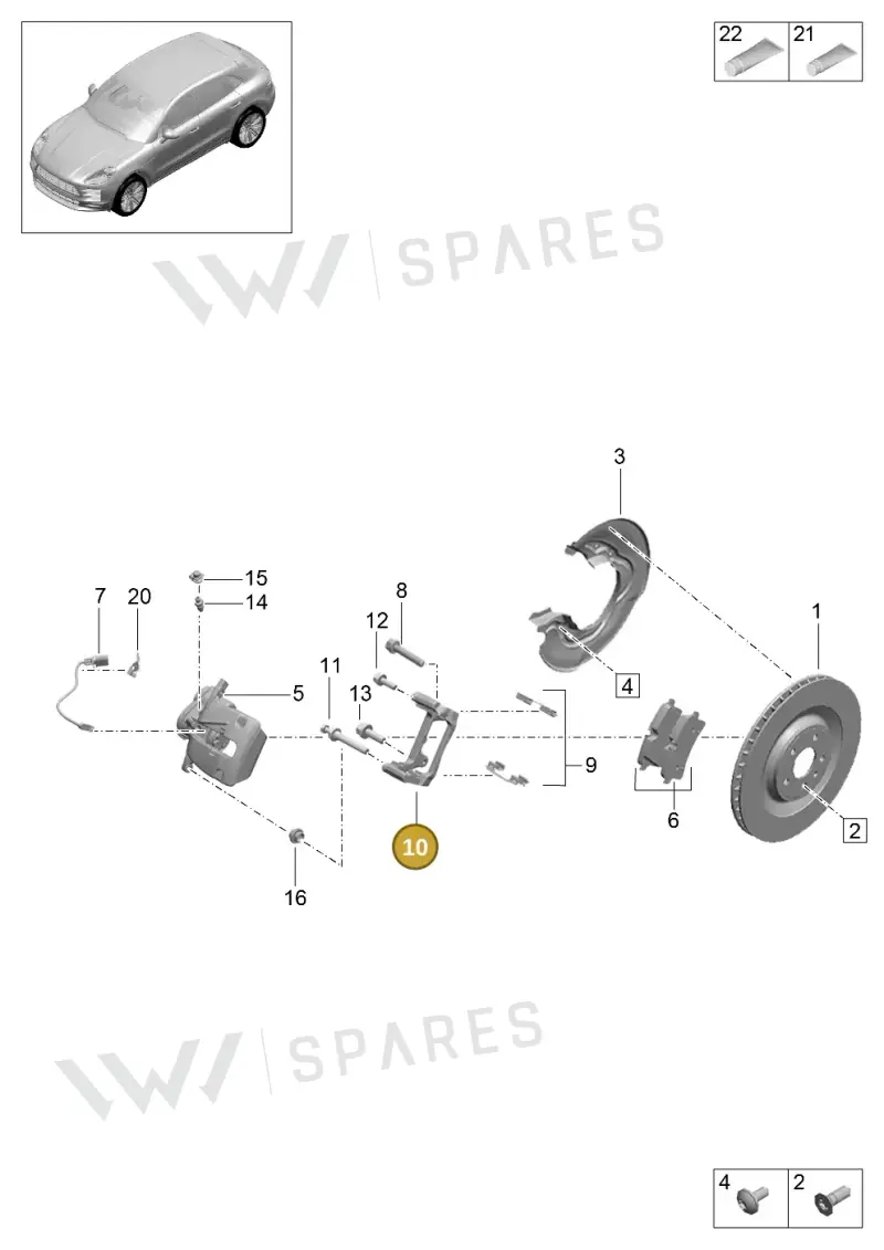 95B615425 — Porsche Macan (2018-2022) diagram p52000160, position 10