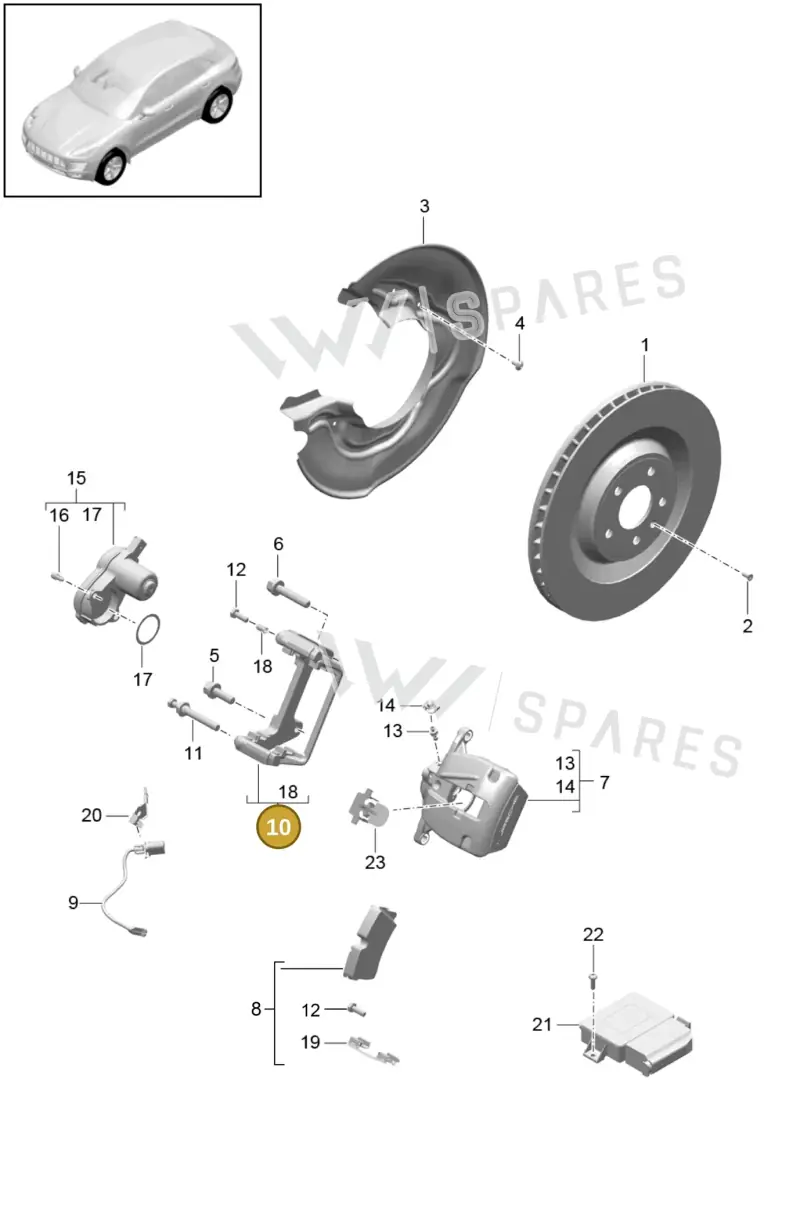 95B615426 — Porsche Macan (2013-2018) diagram p44603000, position 10