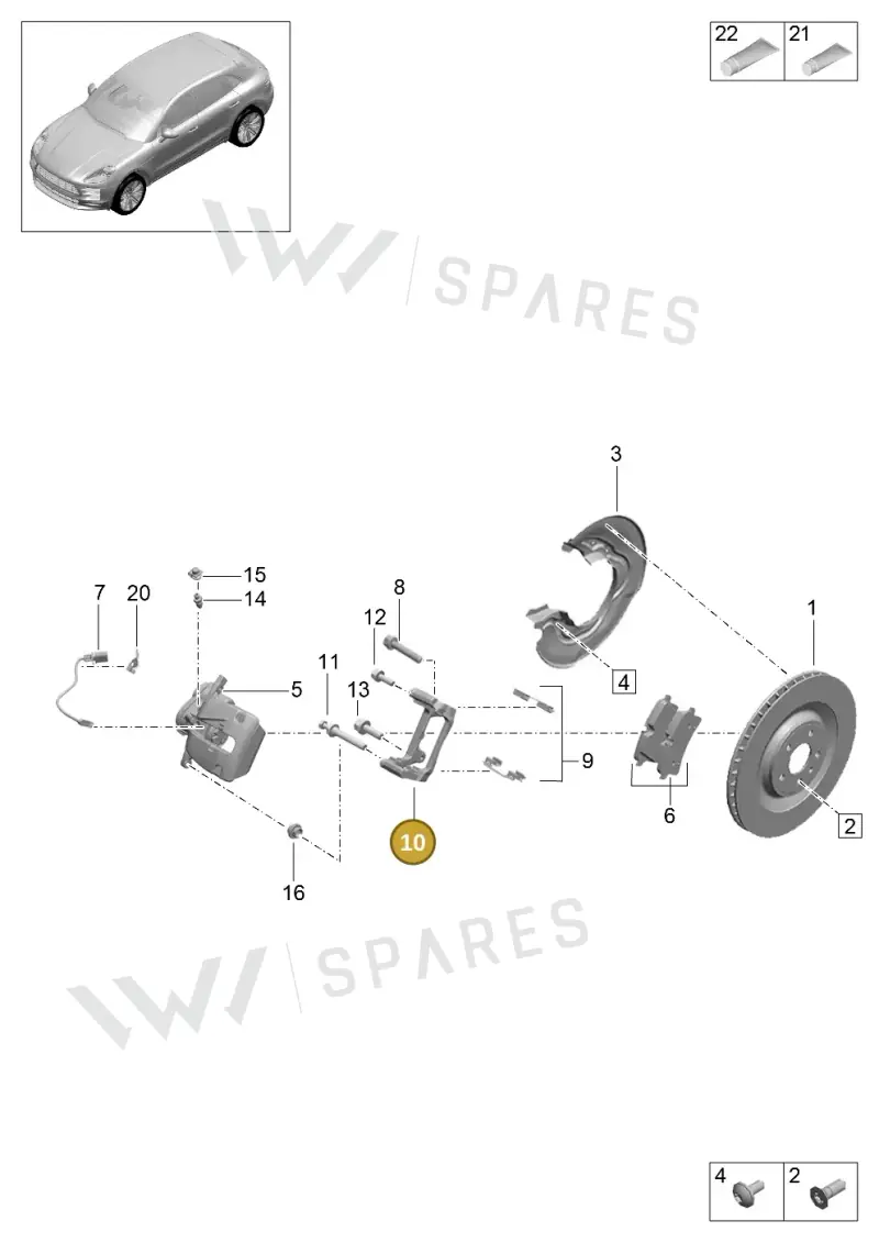 95B615426 — Porsche Macan (2018-2022) diagram p52000160, position 10
