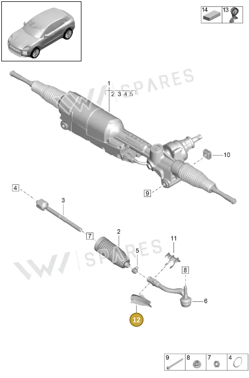 95B615447C — Porsche Macan (2018-2022) diagram p52403000, position 12