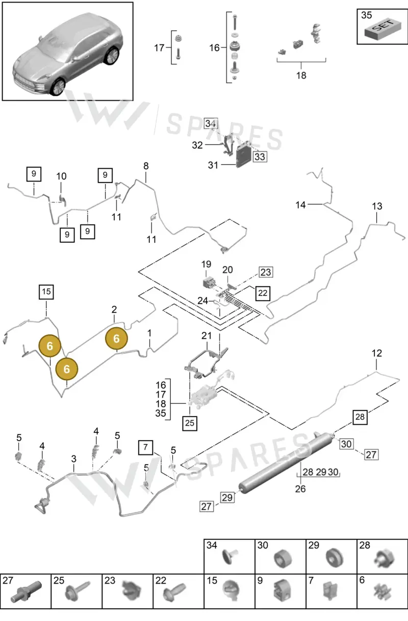 95B616198 — Porsche Macan R4 TFSI (2018-) diagram p52502020, position 6