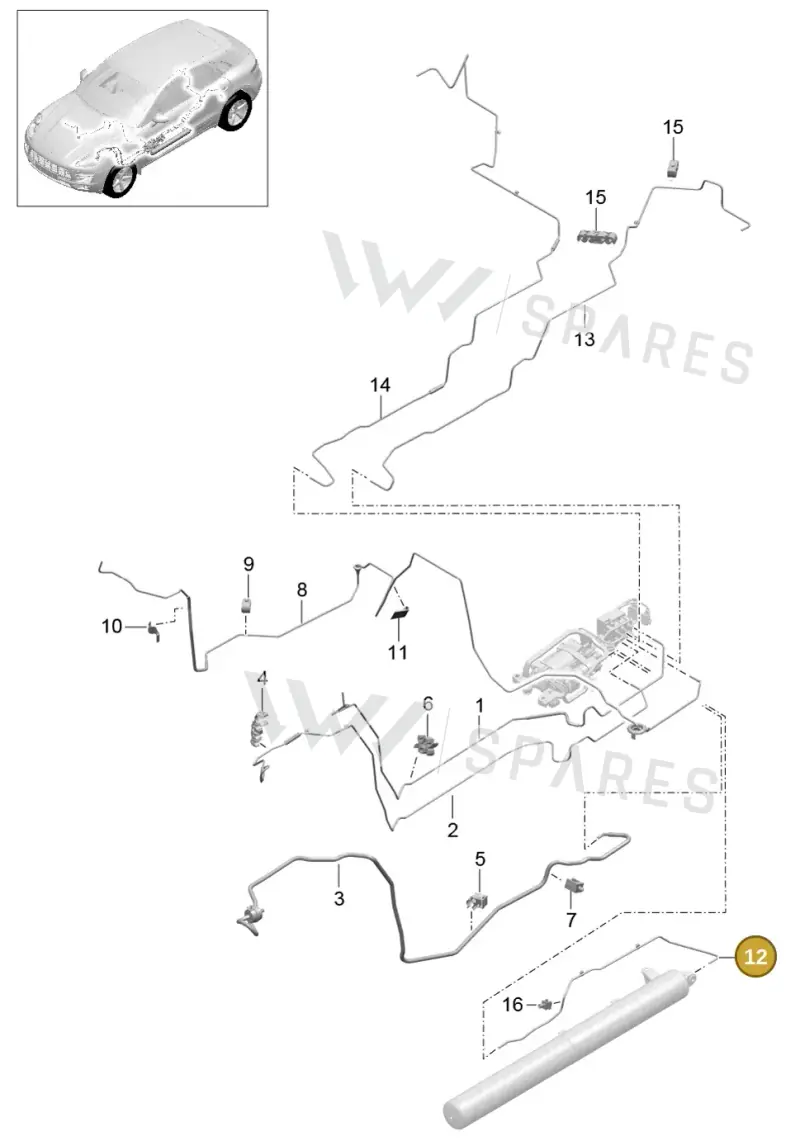 95B616706 — Porsche Macan (2013-2018) diagram p44606010, position 12