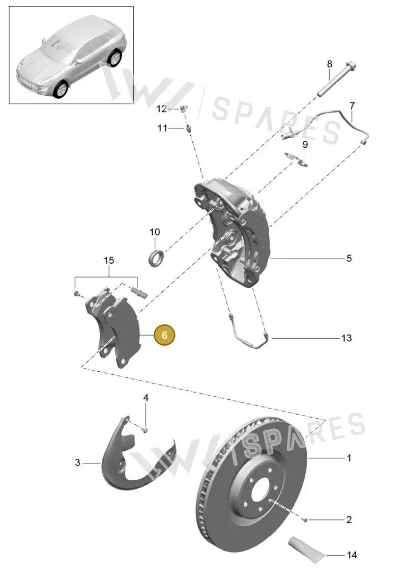 95B698151AM — Porsche Macan (2013-2018) diagram p44602000, position 6