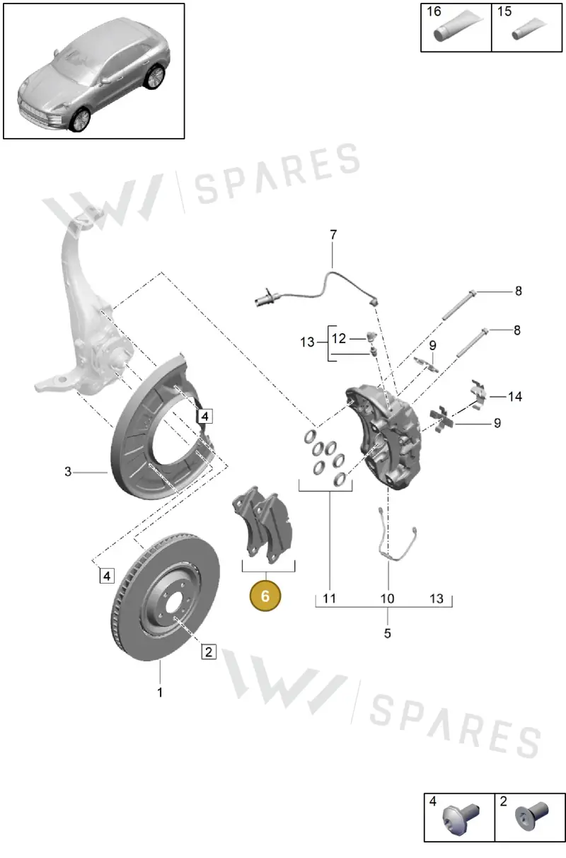 95B698151AP — Porsche Macan (2018-2022) diagram p52602005, position 6