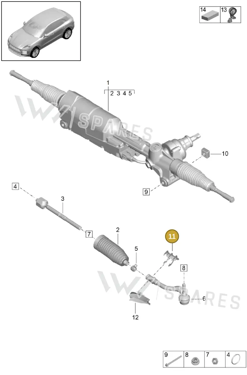 95B699011C — Porsche Macan R4 TFSI (2018-) diagram p52403000, position 11