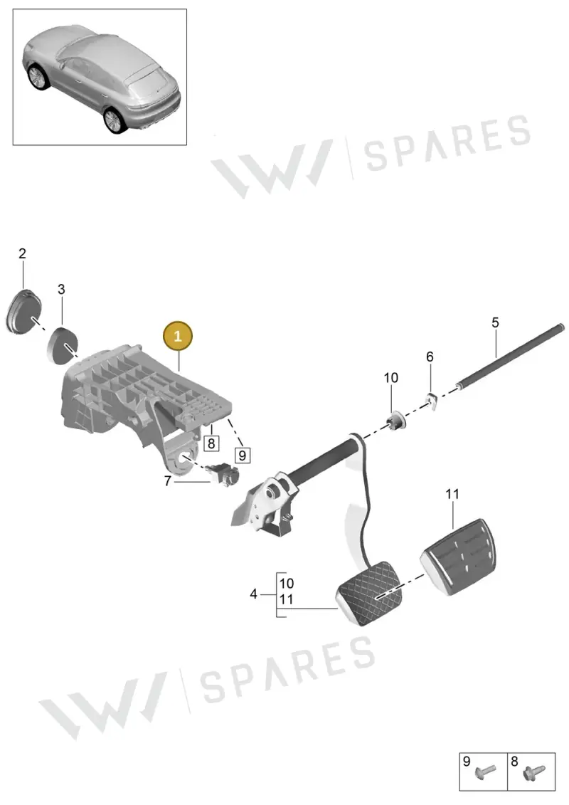 95B723117D — Porsche Macan (2018-2022) diagram p52702000, position 1