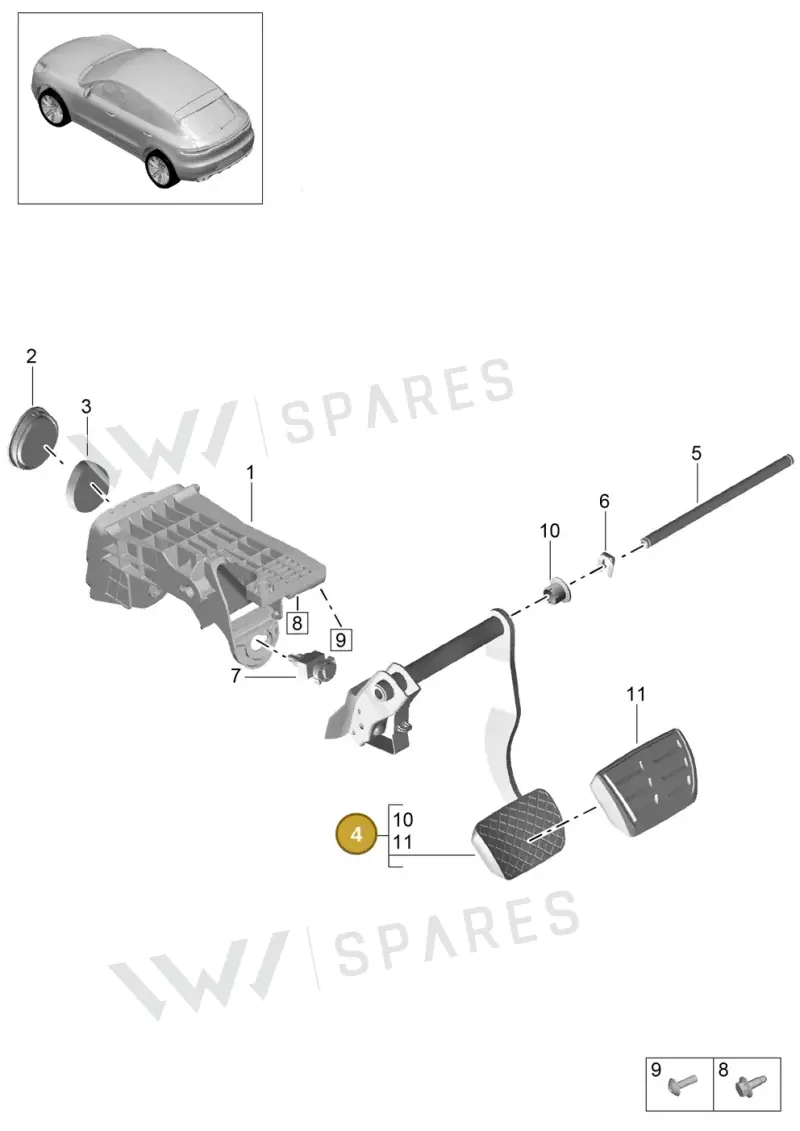 95B723141 — Porsche Macan (2018-2022) diagram p52702000, position 4