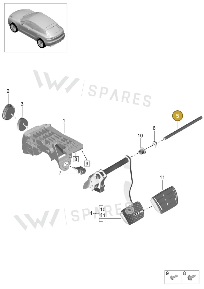 95B723311C — Porsche Macan (2018-2022) diagram p52702000, position 5