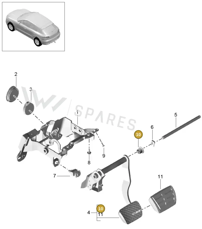 95B723820A — Porsche Macan (2013-2018) diagram p44702000, position 10
