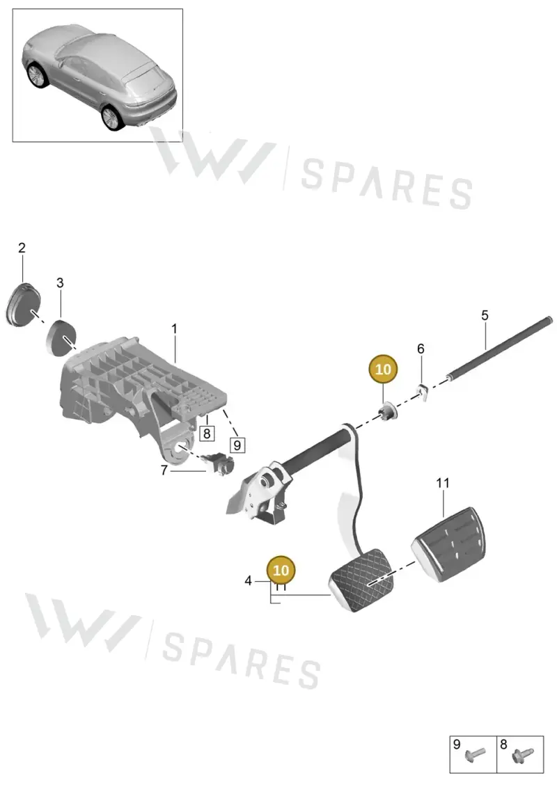 95B723820A — Porsche Macan (2018-2022) diagram p52702000, position 10