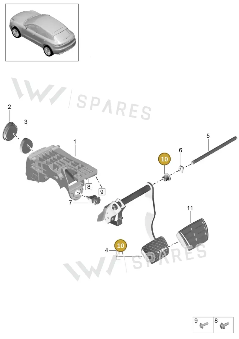 95B723820 — Porsche Macan (2018-2022) diagram p52702000, position 10