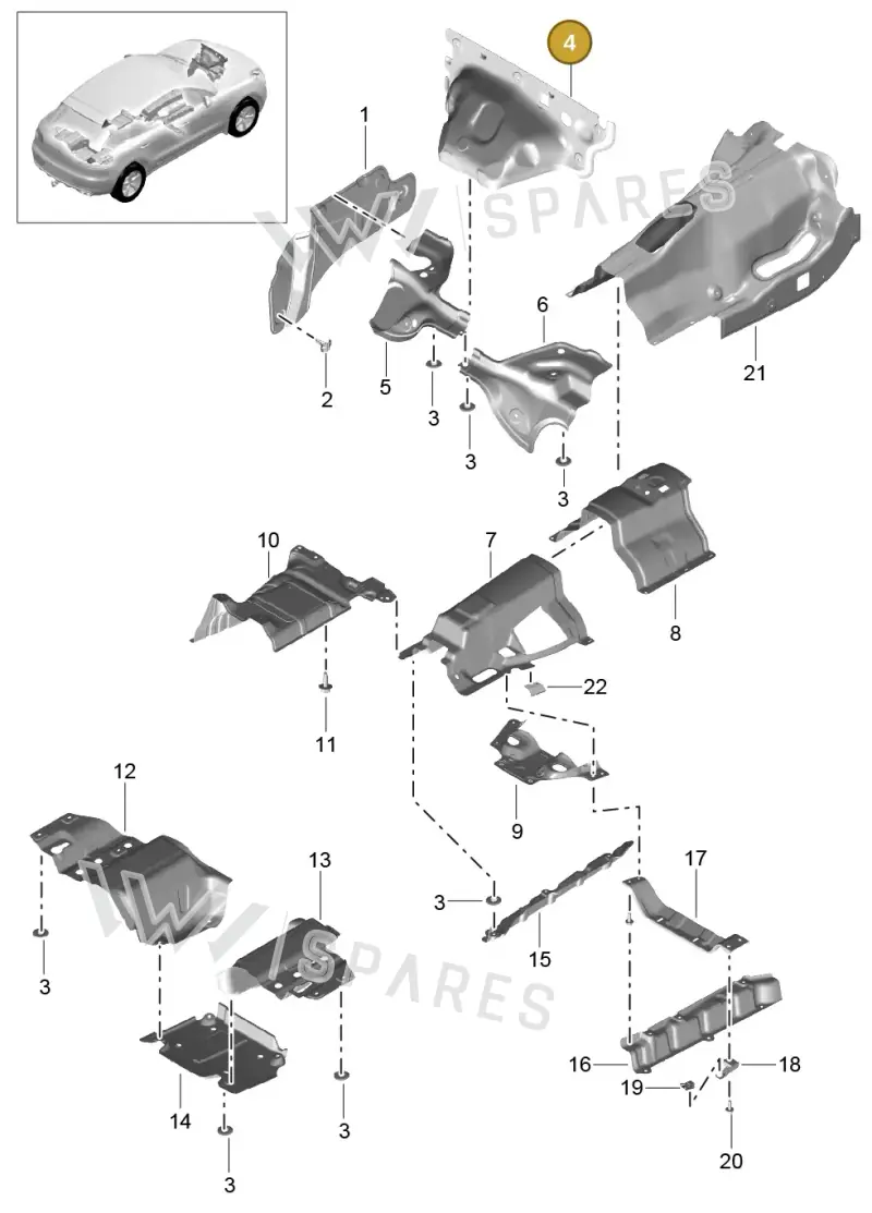 95B804165 — Porsche Macan (2013-2018) diagram p44801070, position 4