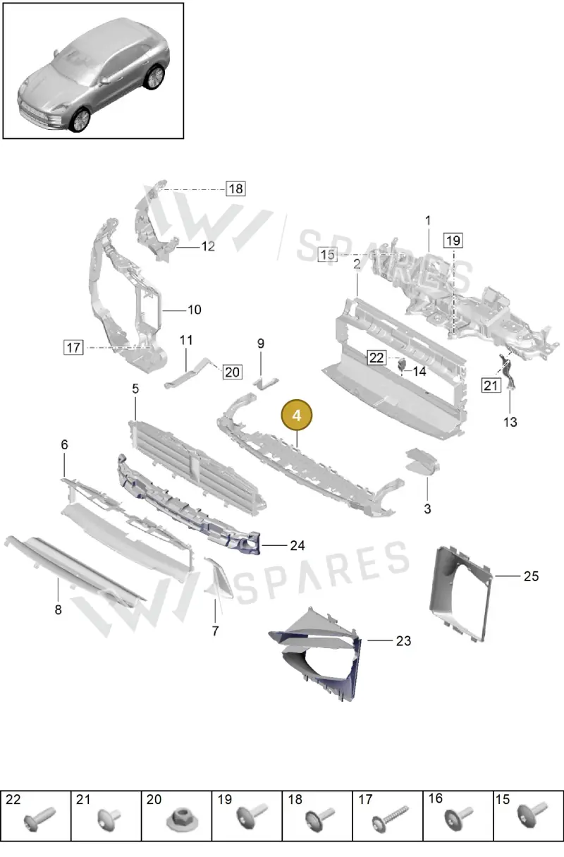 95B805241J — Porsche Macan (2018-2022) diagram p52802210, position 4
