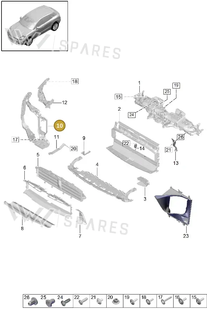 95B805295E — Porsche Macan (2018-2022) diagram p52802205, position 10