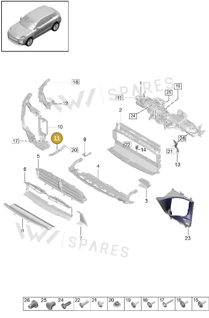 95B805528 — Porsche Macan (2018-2022) diagram p52000186, position 11