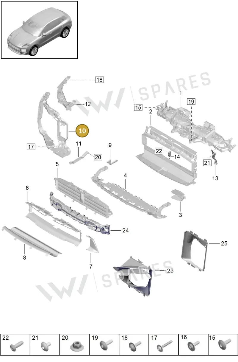 95B805594E — Porsche Macan (2018-2022) diagram p52802210, position 10