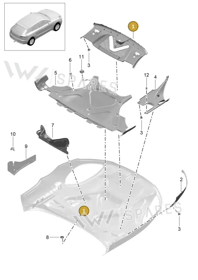 95B805806N1E0 — Porsche Macan (2013-2018) diagram p44807000, position 1