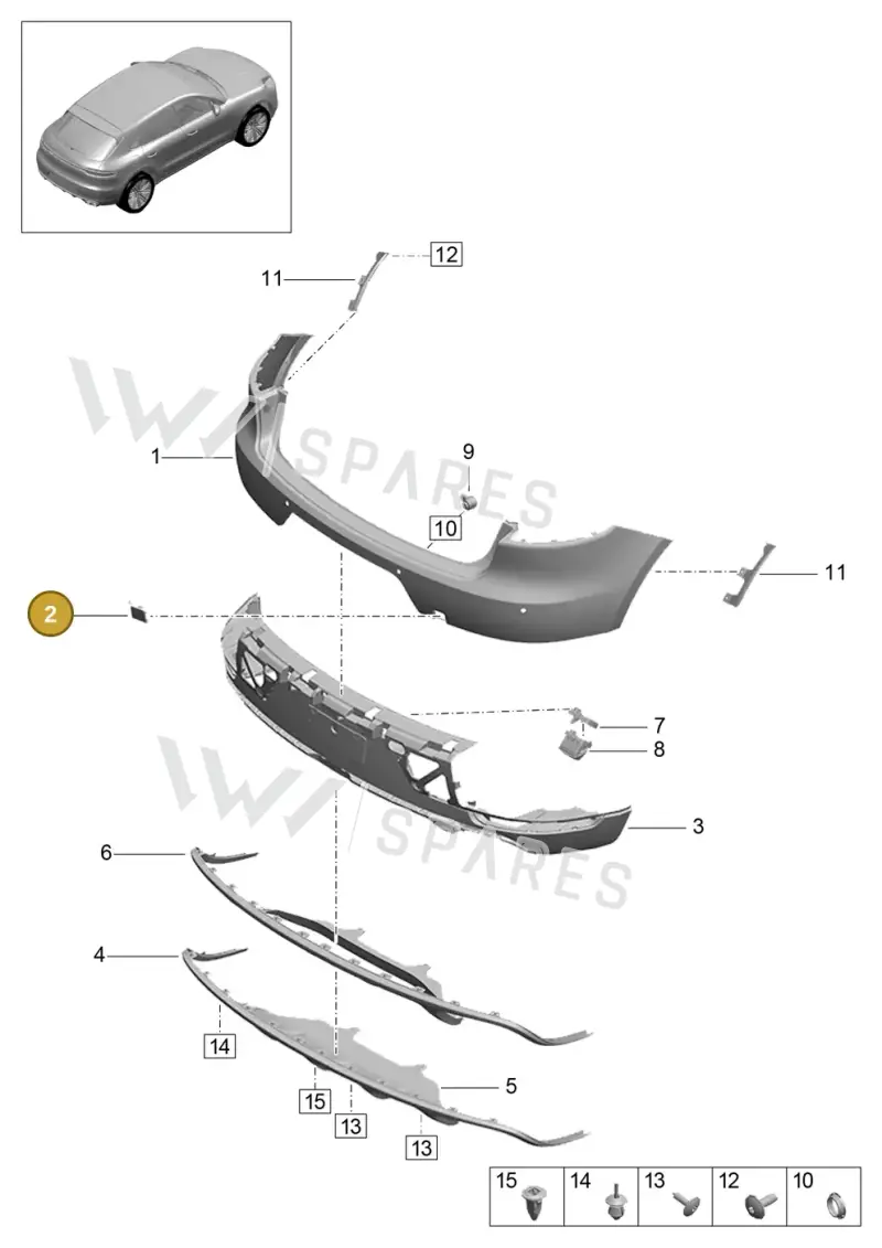 95B807500AG2X — Porsche Macan R4 TFSI (2018-) diagram p52000194, position 2
