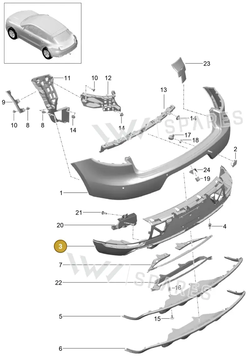 95B807521AD1E0 — Porsche Macan GTS (2013-2018) diagram p44802020, position 3