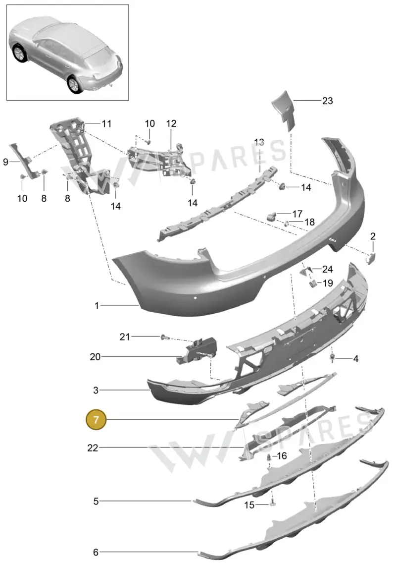 95B807883 — Porsche Macan (2013-2018) diagram p44802020, position 7