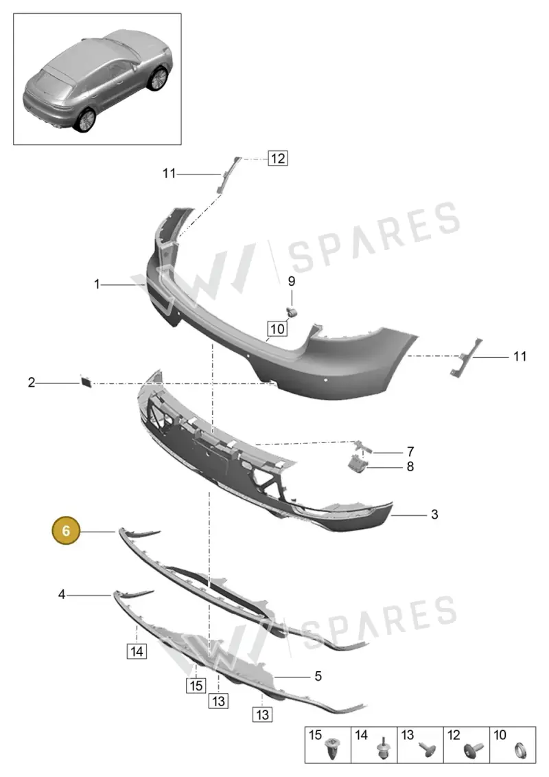 95B807883 — Porsche Macan (2018-2022) diagram p52000194, position 6
