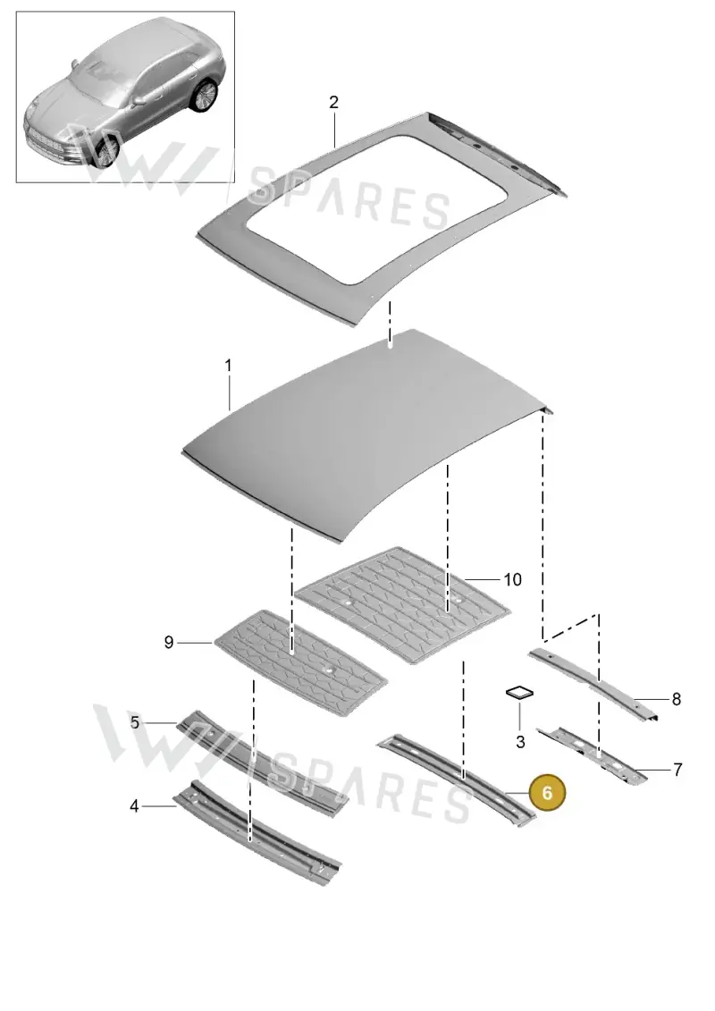 95B817465AYGRV — Porsche Macan R4 TFSI (2018-) diagram p52801450, position 6
