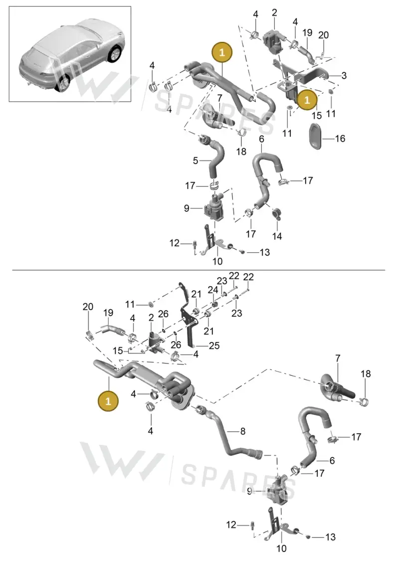 95B819337 — Porsche Macan (2013-2018) diagram p44813000, position 1
